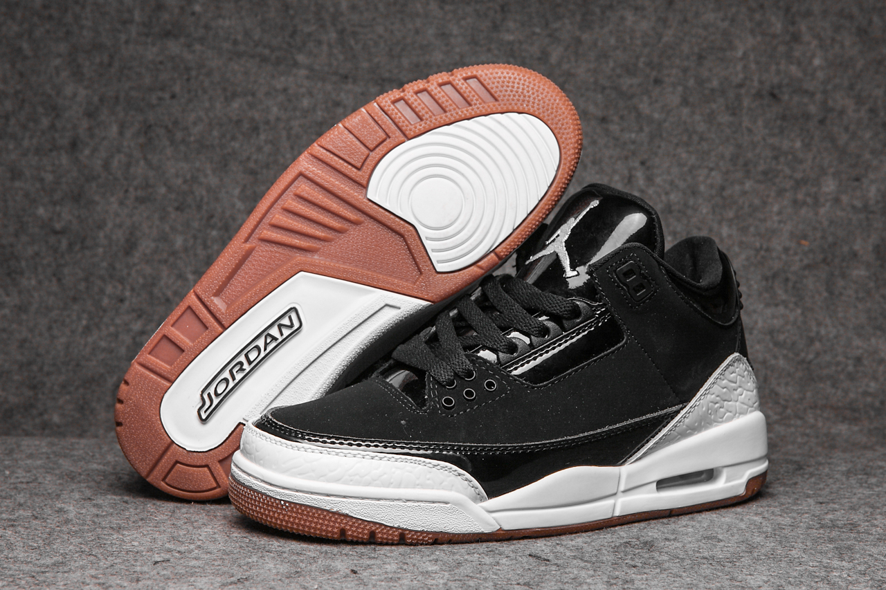 2019 Air Jordan 3 Black White Brown Shoes - Click Image to Close